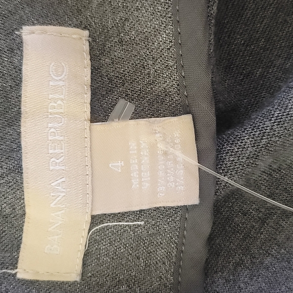 Banana Republic Shimmery Metallic Silver Gray Ponte Knit Sheath Cocktail Dress 4 - Picture 6 of 6